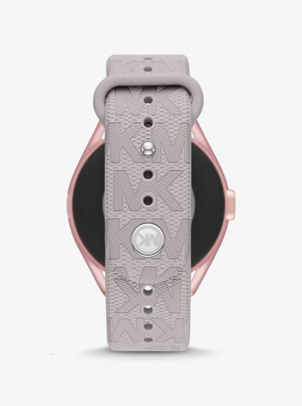Damske Smart Hodinky Michael Kors Access Gen 5E MKGO Pink-Tone and Logo Rubber Siva - Hodinky Michael Kors Levně | KFBGP-5390